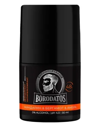 BORODATOS дезодорант-антиперспирант мандарин, бергамот, амбра 50мл